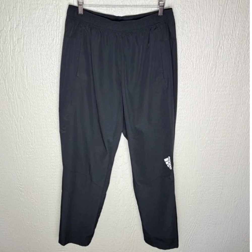 Adidas Aeroready Mens Black Training Pants Joggers Large L Athletic Gym